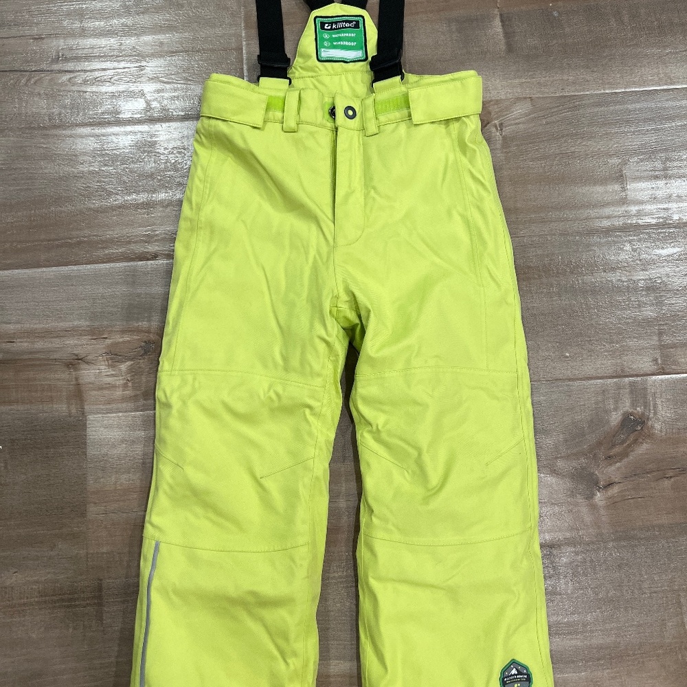 Killtec Lime Green Kids Bib Ski Pants